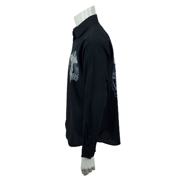 Pronti Collection By Phita Men's Large Black Graphic Shirt "To Put to the Sword" - Picture 7 of 12